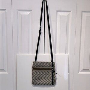 Lacoste Monogram Leather Strap and Trim Crossbody